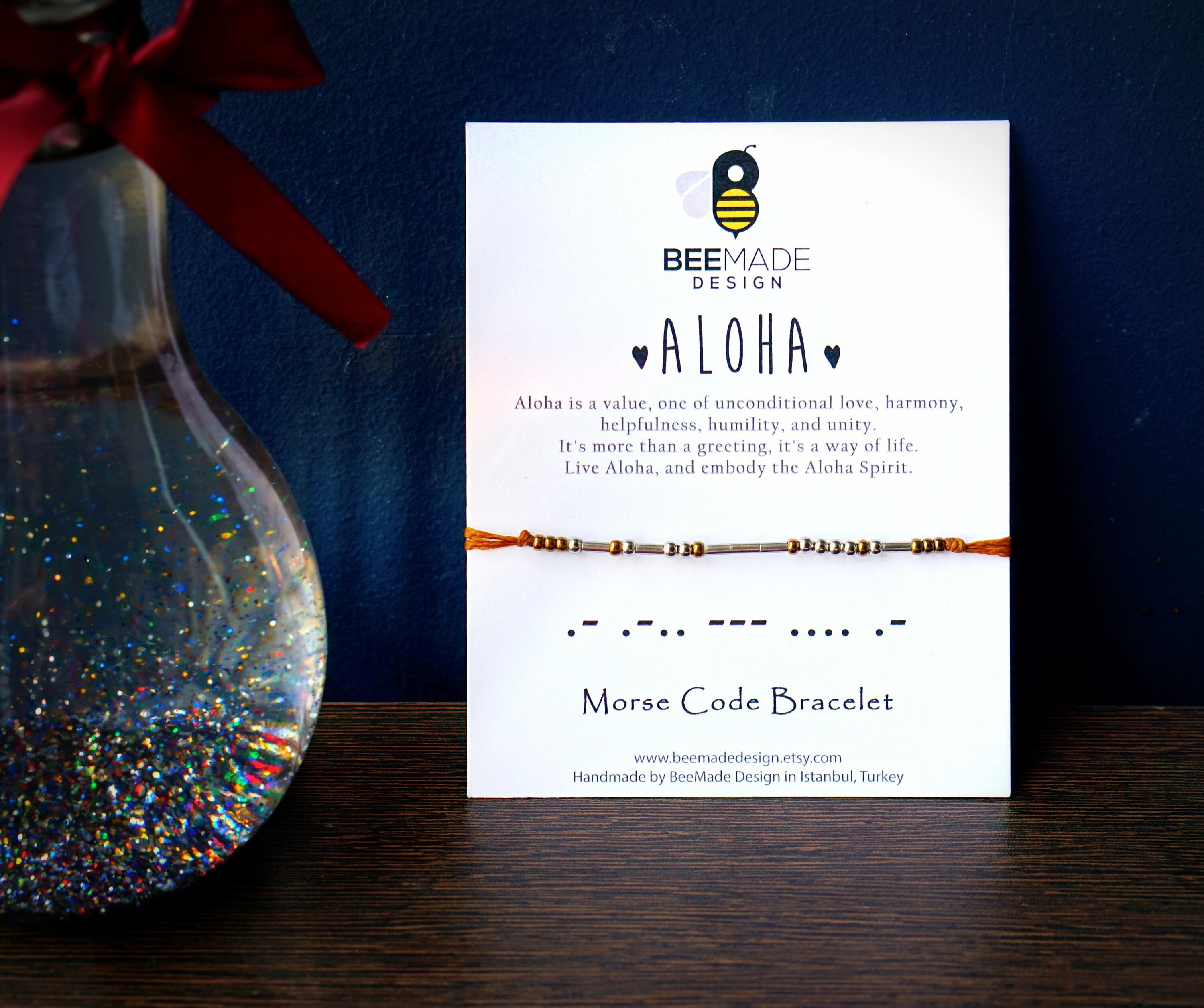 Aloha Morse Code Bracelet Aloha Jewelry Birthday Gift For Best Etsy