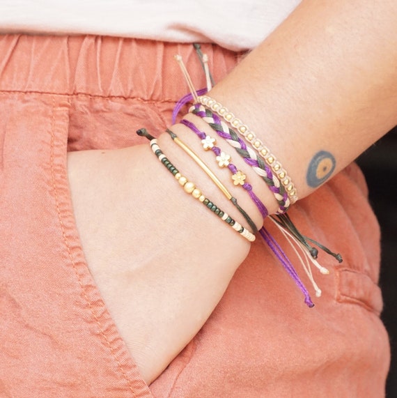 Colorful Fall Seed Bead Bracelet Set Boho Woven Jewelry With Macrame Cotton  Cord Bohemian Accessory - Etsy Canada