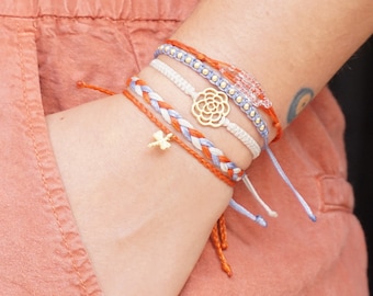macrame bracelet with bead woven cotton bracelet set seed bead bracelet for woman colorful bracelet macrame jewelry for women festival beach