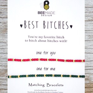 roommate graduation gift for Best Bitches Matching best friend gift Bracelets for 2 for her gift for sisters for best friends gift for girls