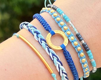 Graduation Gift from Aunt | Beaded Bracelet Set for Tweens | Boho Handmade Macrame (Adjustable Colors)