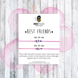 bestie Días de San Valentín para compañero de cuarto regalo de graduación para amigos regalos a juego para mejores amigos regalos pulseras de la amistad para 2 Going Away