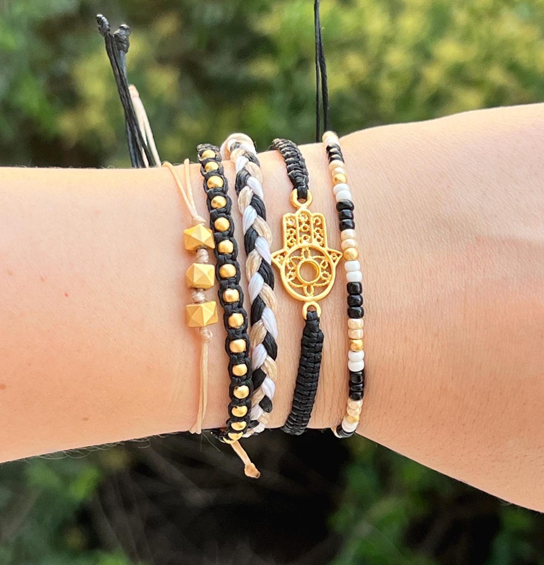 12 pezzi braccialetti dell'amicizia con perline bohémien per