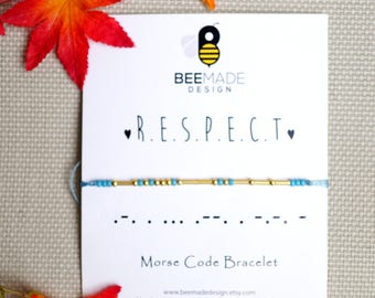 Respect Morse Code Bracelet: Inspirational Feminist Gift