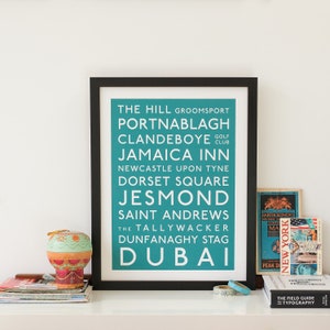 Destination Bus Blind Routemaster Travel Memories Personalised Print.