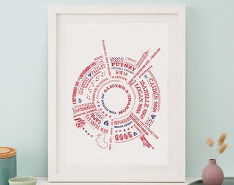 Impresión de Historia de Ti: gran regalo de cumpleaños. Regalo personalizado tipográfico personalizado para cumpleaños 21, 40, 50, graduación, jubilación, mamá, papá.