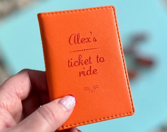 Ticket To Ride personalised travel card holder|bank card|season ticket holder|railcard holder
