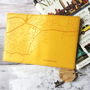 City Map Personalised Passport Holder Cover|for him her Father's Mother's students travel lover gift