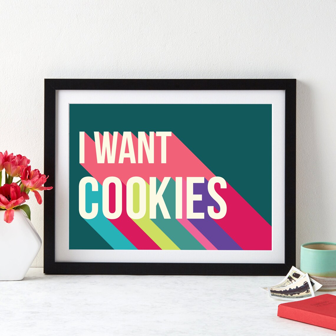 I Want Cookies Colourful Giclee Print - Etsy
