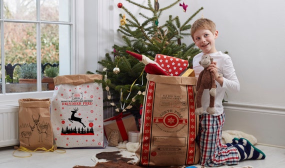christmas paper sacks