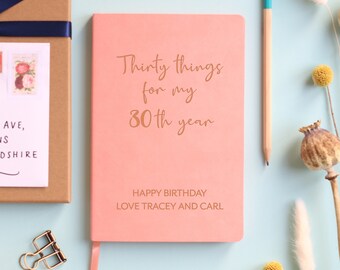 30 Things for my 30th Year Vegan Luxury Notebook