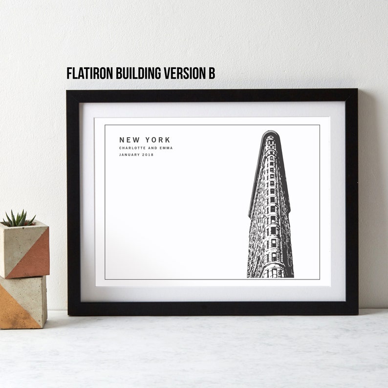 New York Personalised Monochrome USA Art Print