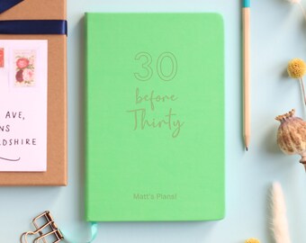 30 Before Thirty 30th Birthday Vegan Luxury Notebook
