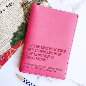 Funda/soporte para pasaporte con las mejores historias personalizadas con nombre/aventura/para él, su padre, su madre, sus estudiantes, amantes de los viajes, regalo