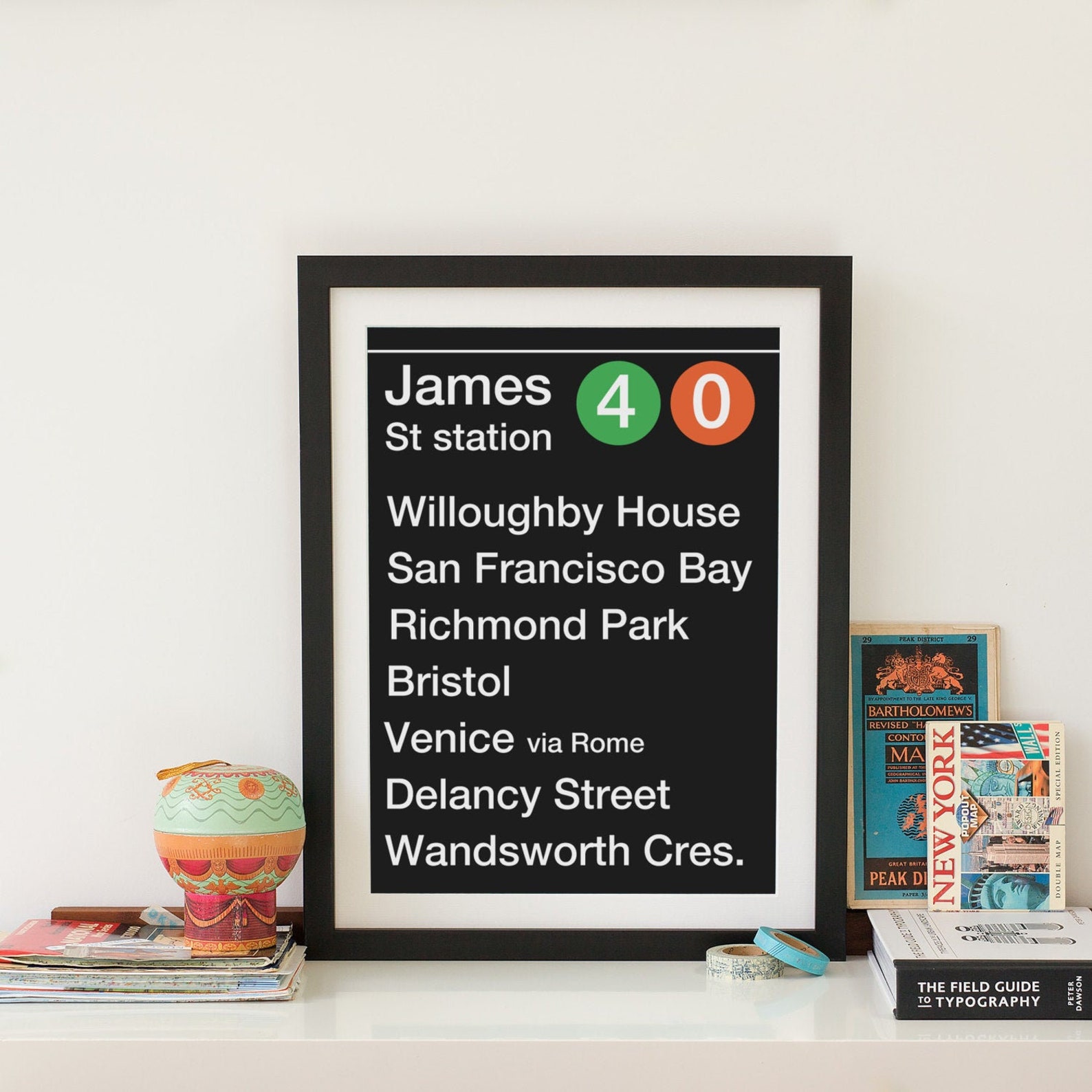 New York Subway 40th Birthday Personalised Destination Print. Etsy