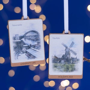 Personalised Favourite Places Christmas Decoration