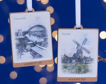 Personalised Favourite Places Christmas Decoration