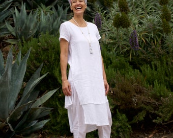 MORNING LIGHT DRESS  - 100% Cotton - Kundalini Yoga Clothes - Summer Dress - Beautiful Comfy Dress - White Dress - White Clothing