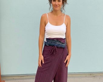 Thai Wrap Pants: Comfy Unisex Fishermen Pants with Pockets