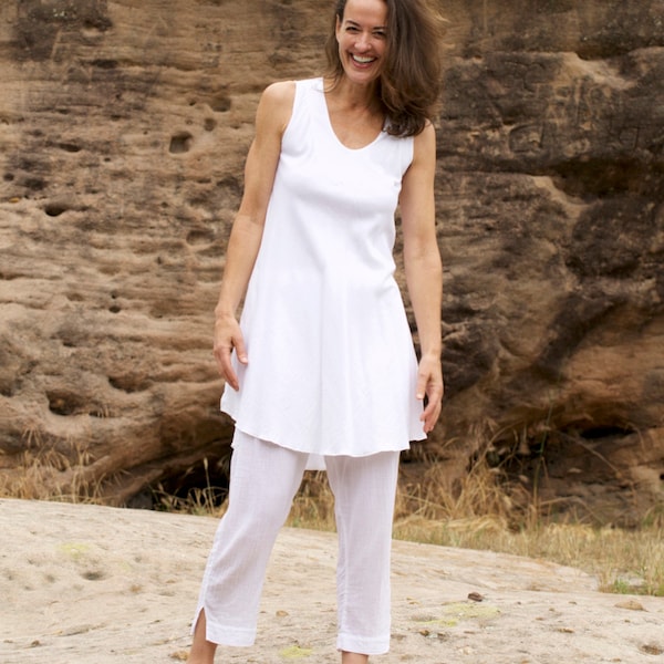 BLISSED OUT DRESS - Kundalini Yoga Dress - 100% cotton - Natural Fiber - comfy dress - luxury leisure wear