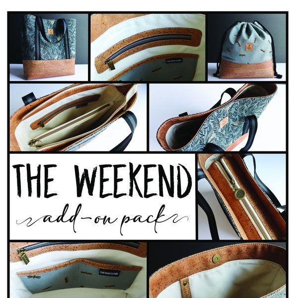 Weekend Add-On Pack PDF Pattern - Companion to the Beginner Friendly Tuesday Tote PDF Pattern