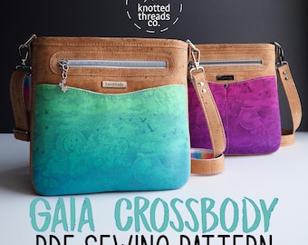 Gaia Crossbody PDF-sömnadsmönster | Massor av fickor (digital nedladdning)