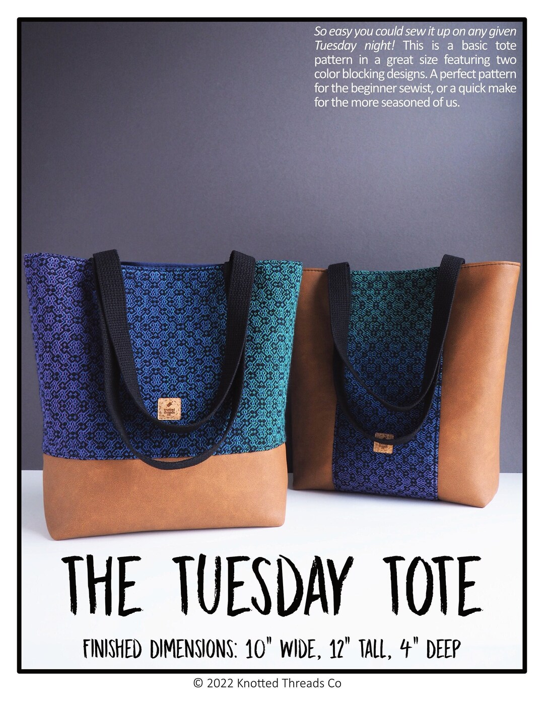The Tuesday Tote PDF Pattern Etsy Israel