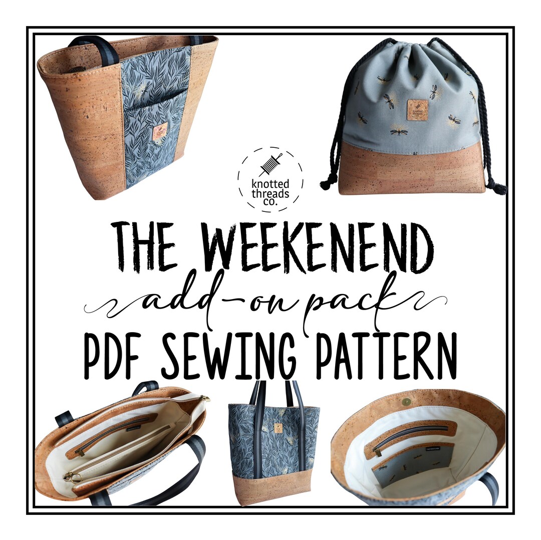 Weekend Tote Add-on PDF Sewing Pattern | Tuesday Tote Customization ...