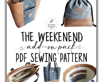 Weekend Tote Add-On PDF Sewing Pattern (Beginner Friendly)