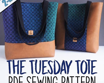 The Tuesday Tote PDF Pattern  |  Beginner Pattern  |  Best-Selling Skill Builder