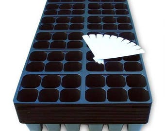 Seed Starter Trays, 1440 Cells: (240 Trays) Plus 10 Plant Labels, Germination Trays, 20- Full 1020 Inserts