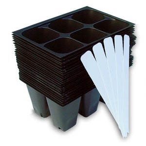 Seed Starter Trays, 144 Cells: (24 Trays) Plus 5 Plant Labels, Seed Starting, Cloning