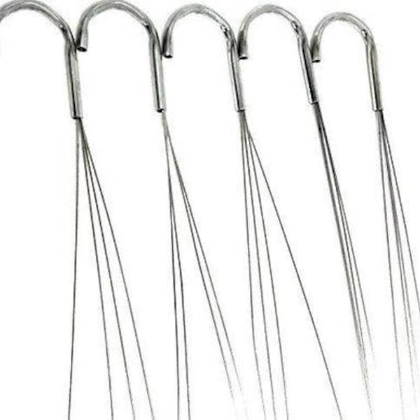 Wire Hangers For Baskets, 5 Pack - 24"- 4 Strong Wire Steel Hook Hanger