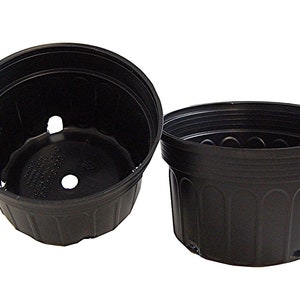 Mum Pan, (Qty. 25) 8x5 Black Nursery and Greenhouse Pot, Bulb Pot, Black C350