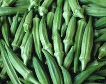 Clemson Spineless Okra seed, Certified Seed, Heirloom, NON GMO, 50 Seed Packet