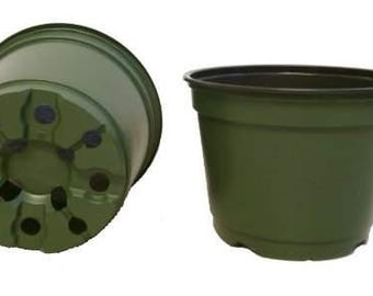 100 NEW 6 Inch TEKU Plastic Nursery Pots - Azalea Style ~ Pots ARE 6 Inch Round At the Top and 4.25 Inch Deep.