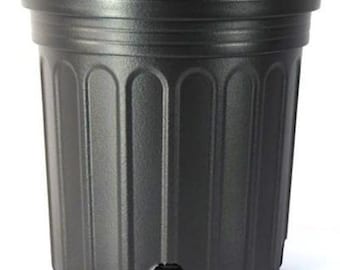 1 Gallon Nursery Pot (Qty. 100), Black Trade Gallon, 6.5 Inch, Greenhouse Flower Pot