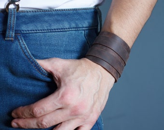 Leather men's bracelet, handmade bracelet, bracelet for him, Unisex Leather Bracelet, Men Leather Wristband