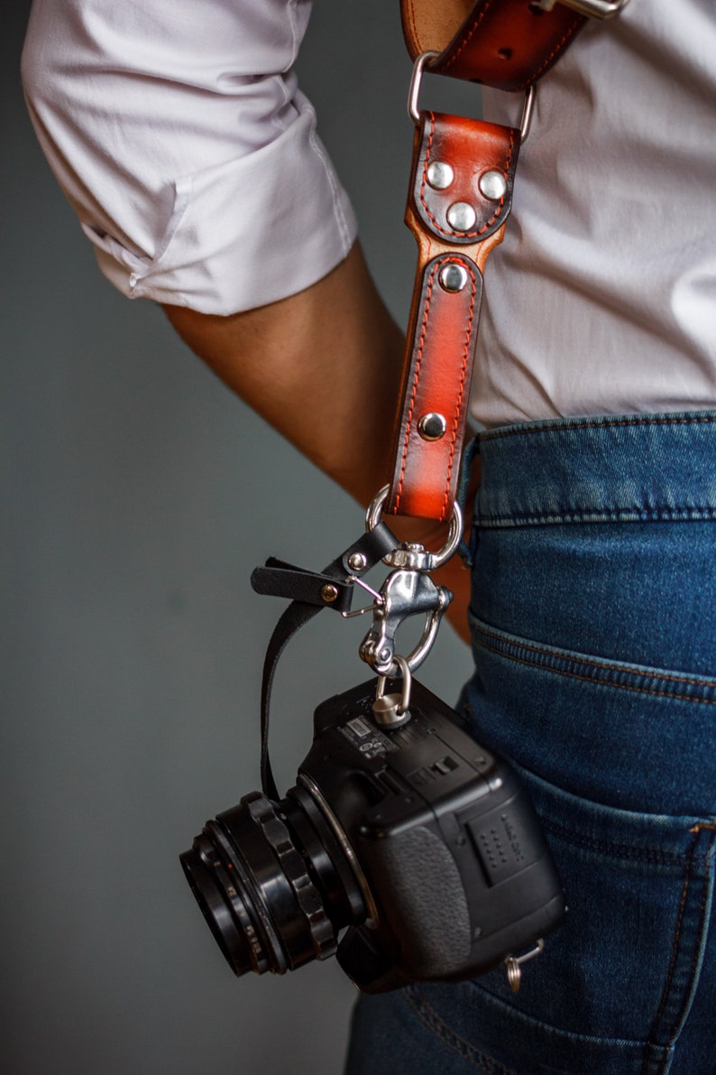 Sunburst Dual Camera Strap Two Camera Strap With Stitching Etsy