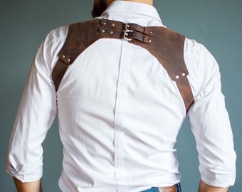 Leather Suspenders, Groomsmen Suspenders, Wedding Suspenders, gift for men, Men's leather suspenders