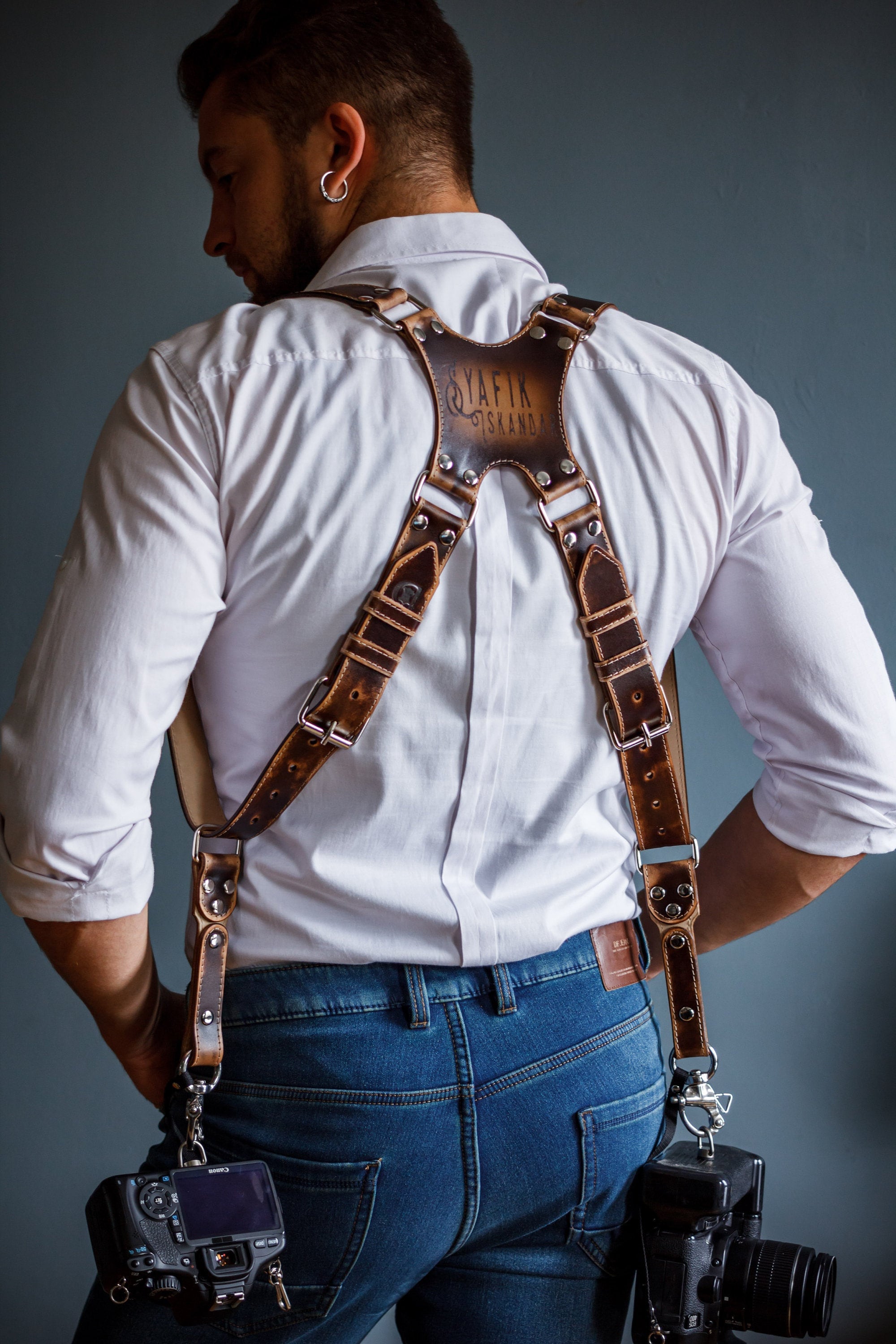 Vintage Camera Straps With Stitching by Desired Leather Dual Etsy