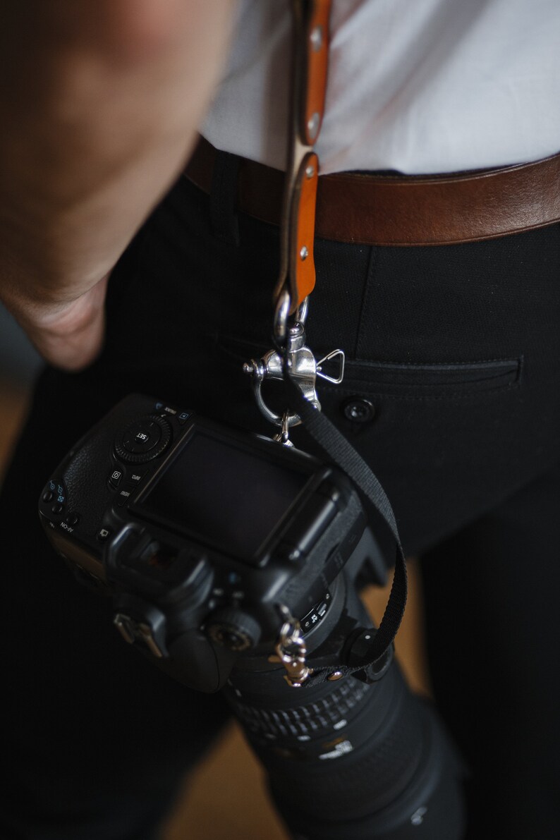 Personalized Leather Camera Harness With Logo Photographer Etsy