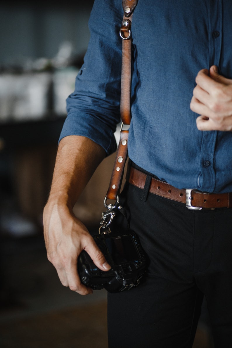 Personalized Leather Camera Holster Dual Camera Strap Etsy UK