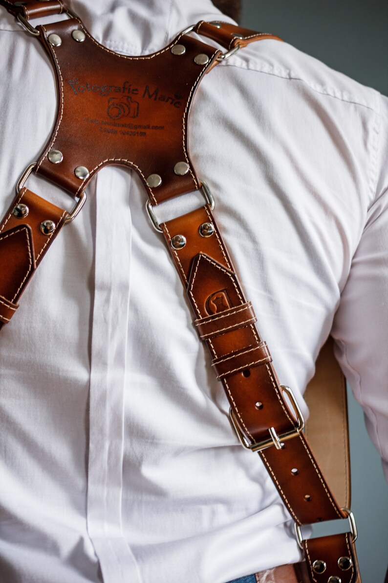 Personalized Dual Cameras Leather Strap Custom Camera Strap Etsy