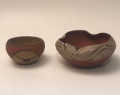 Native American Maricopa indian pottery and santa ana or zia pueblo pieces
