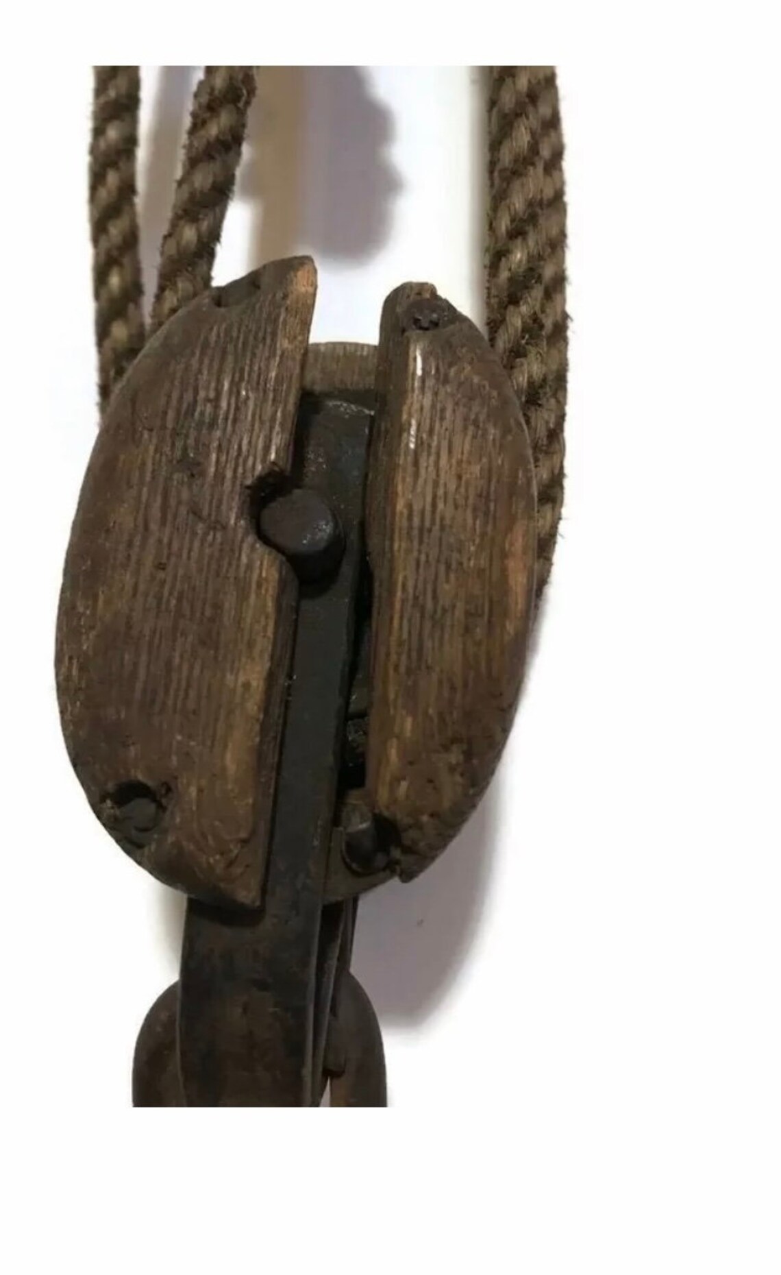 Antique Double Wooden Pulley System Marked W. U. Telco . Etsy