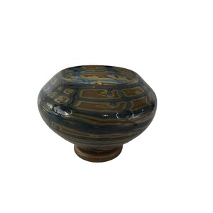 Blown glass multicolored vase signed
