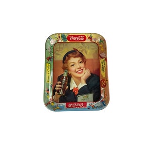 Original Coca Cola Advertising Tray Menu Girl Thirst  Knows No Season