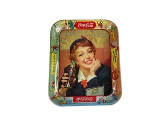 Original Coca Cola Advertising Tray Menu Girl Thirst  Knows No Season