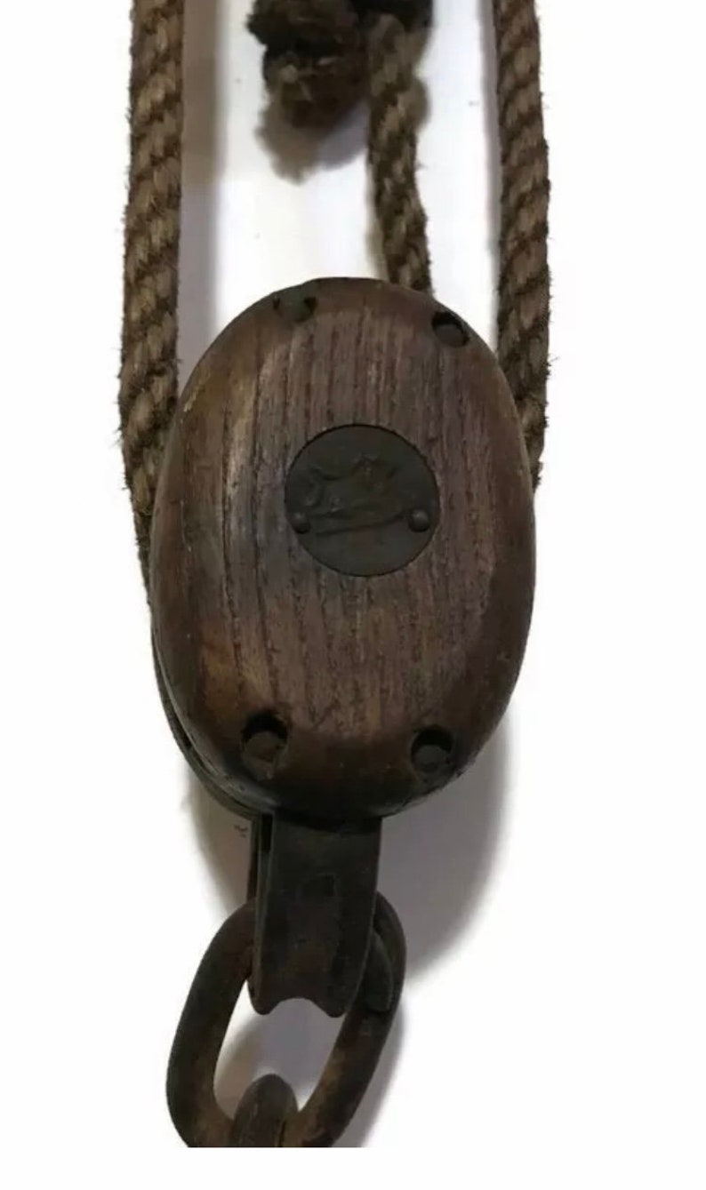 Antique Double Wooden Pulley System Marked W. U. Telco . Etsy